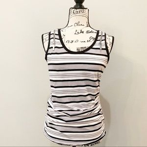 MICHAEL Michael Kors Shirred Side Tank Top, Size M